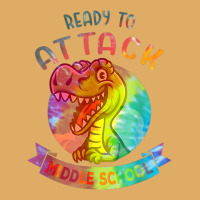 Tie Dye Ready To Attack Middle Back To School Dinosaur T Shirt Urban Heavy T-shirt | Artistshot