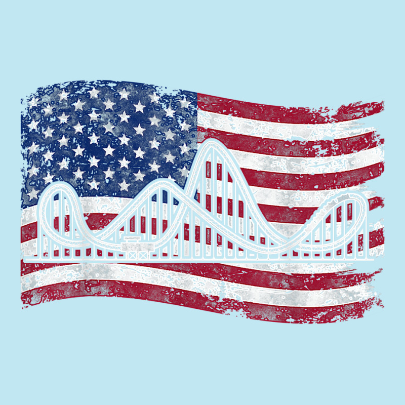 Roller Coaster American Flag Vintage T Shirt Urban Heavy T-shirt | Artistshot