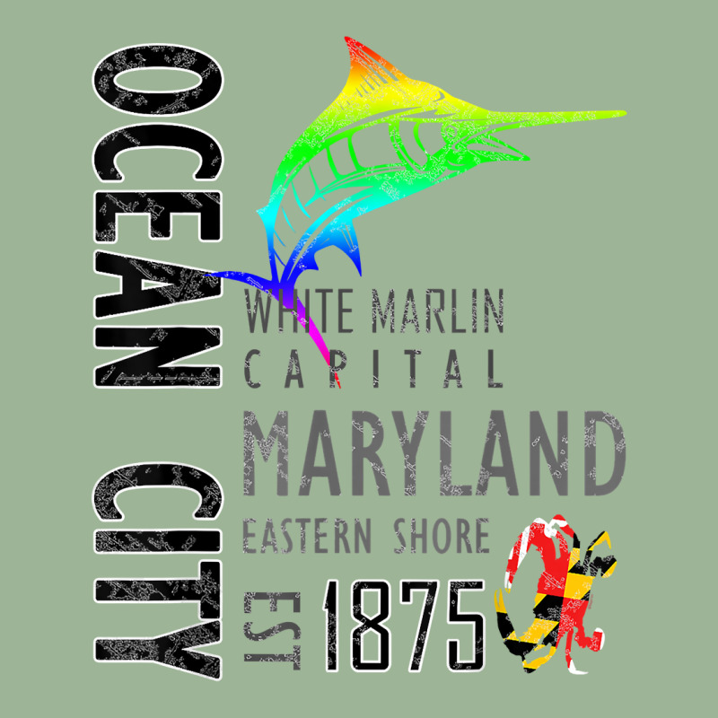 Ocean City Maryland White Marlin Capital Eastern Shore T Shirt Urban Pullover Hoodie | Artistshot