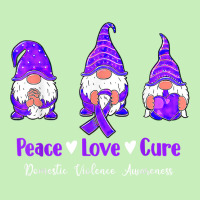 Peace Love Gnomes Purple Ribbon Domestic Violence Awareness T Shirt Urban Pullover Hoodie | Artistshot