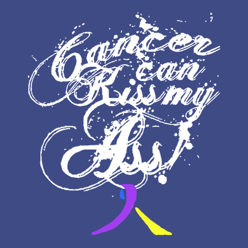 Bladder Cancer T  Shirt Cancer Can Kiss My Ass! Bladder ( Blue, Yellow Adjustable Baseball Cap by elsie72807 | Artistshot