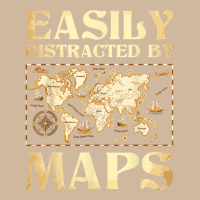 Easily Distracted By Maps   Cartography Geographer Map Lover T Shirt Adjustable Baseball Cap | Artistshot