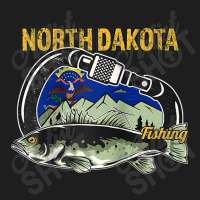 Carabiner North Dakota Fishing Raglan Baseball Tee Classic T-shirt | Artistshot