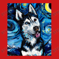 Happy Siberian Husky Portrait Starry Night Dog Art By Aja Baseball Cap | Artistshot