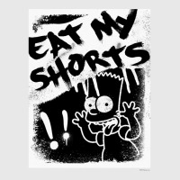 The Simpsons Bart Simpson Eat My Shorts Spray Paint Graffiti Long Slee Baseball Cap | Artistshot