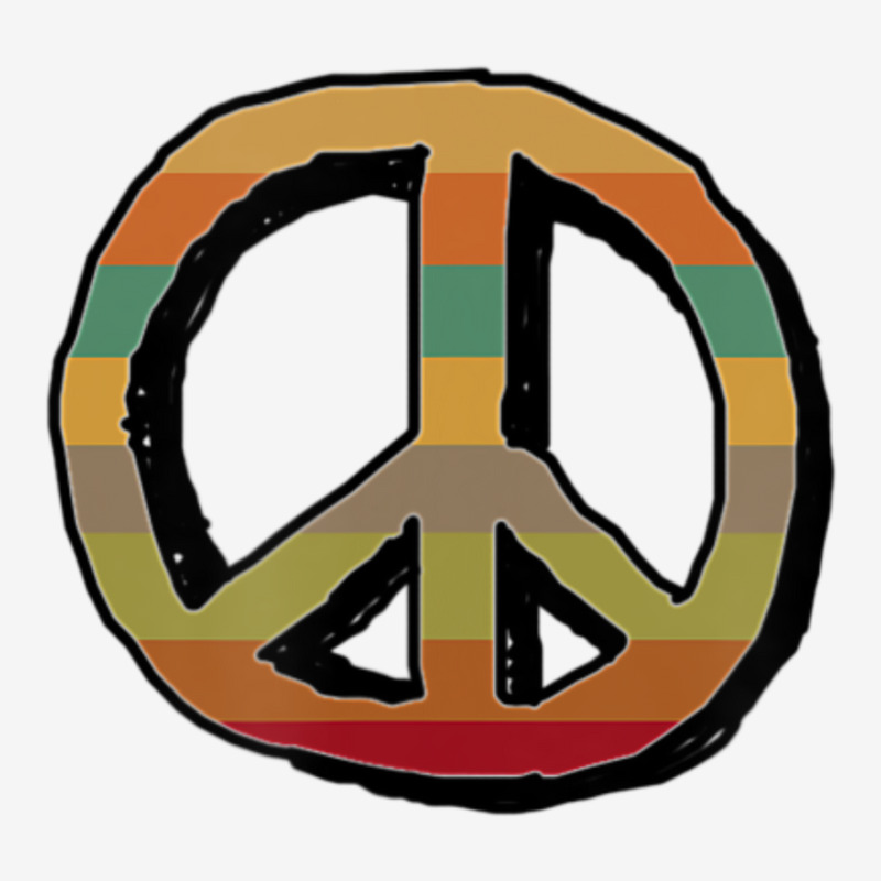 Cute Retro Peace Sign Flat Bill Snapback Cap | Artistshot