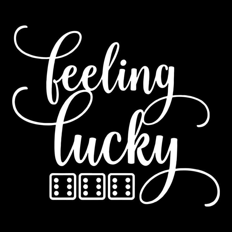 Feeling Lucky 3 Side Six Dice Cursive Bunco Casino Gamble Funny V-neck Tee | Artistshot