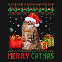 Merry Catmas Cat Ugly Christmas Siberian Cat Mom Dad Raglan Baseball T Mesh Cap | Artistshot