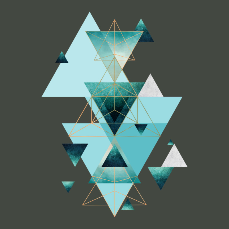 Geometric Triangle Compilation In Teal Trucker Cap | Artistshot