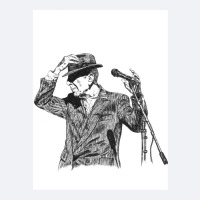 Leonard Cohen Original Hand Drawn Ink Print Trucker Cap | Artistshot