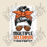 Womens Ms Warrior Messy Bun Leopard Multiple Sclerosis Awareness Adjustable Baseball Cap | Artistshot