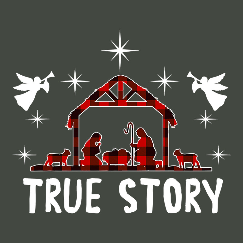 Christian Christmas Nativity True Story Of Jesus Birth With Red Plaid  Trucker Cap by coolquirrell | Artistshot