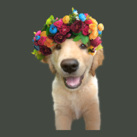 Golden Retriever Dog Dogs, Flower Head Crown, Cute Trucker Cap | Artistshot