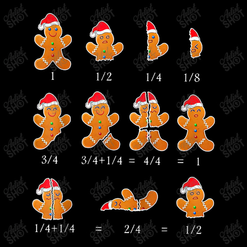 Christmas Math Teacher Fraction Gingerbread Cookie Santa Hat Adjustable Cap by Yuh2105 | Artistshot