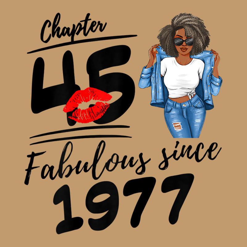 Womens Chapter 45 Fabulous Since 1977 Black Girl Birthday Queen T Shir Urban Heavy T-shirt | Artistshot