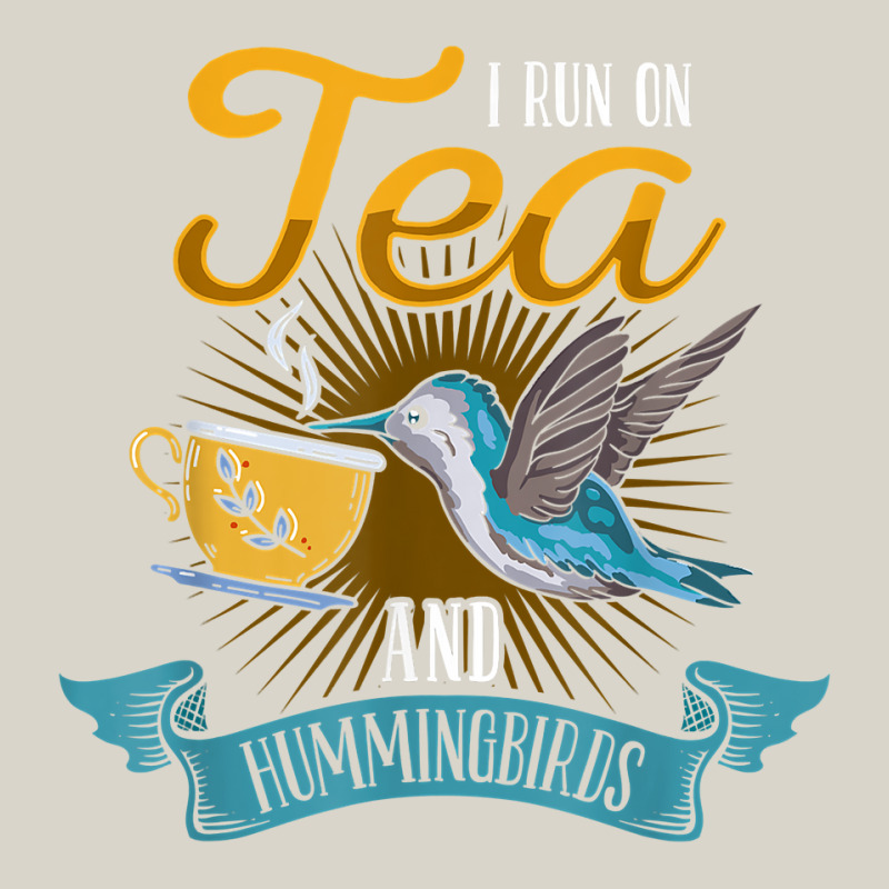 Hummingbird Lover Flowers I Run On Tea And Hummingbirds T Shirt Leatherette Tumbler | Artistshot