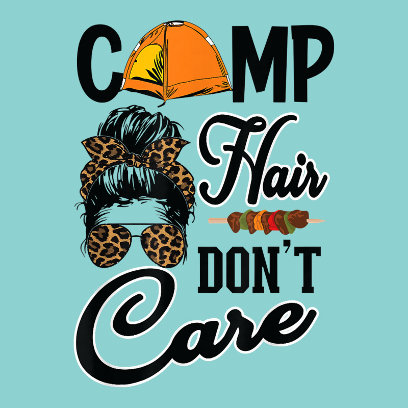 Ladies Camp Hair Don't Care Funny Outdoors Women Teen Girls T Shirt Leatherette Tumbler | Artistshot