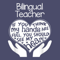 Bilingual Teacher T Shirt Heart Hands School Team Group Gift Adjustable Baseball Cap | Artistshot