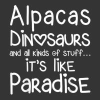 Alpacas Dinosaurs And All Kinds Of Stuff It’s Like Paradise T Shirt Adjustable Baseball Cap | Artistshot