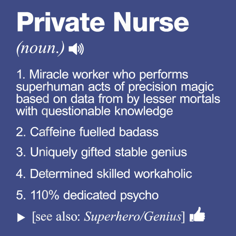 Private Nurse Job Definition Meaning Funny T Shirt Adjustable Baseball Cap by SchonbergerKamile | Artistshot