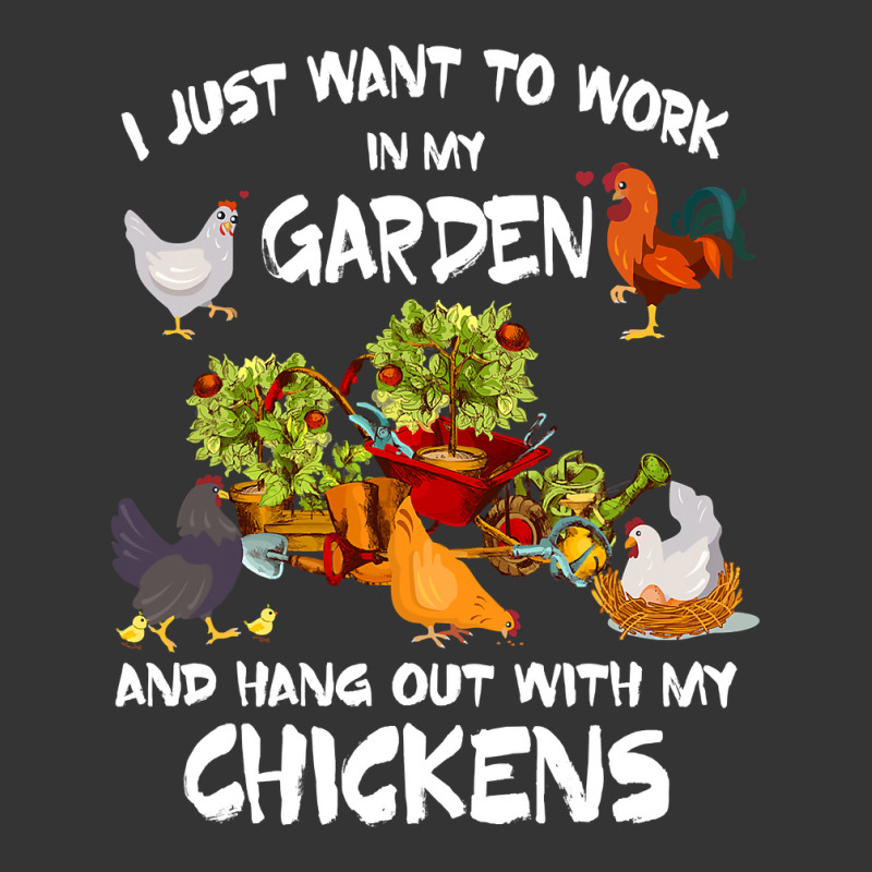 Chicken Chick Womens I Just Want To Work In My Garden And Hang Out Chi Adjustable Baseball Cap by circularflap | Artistshot