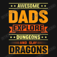 Womens Awesome Dads Explore Dungeons And Slay Dragon Rpg V-neck Mesh Cap | Artistshot