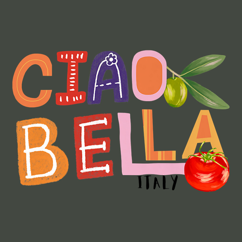 Funny Ciao Bella Saying Italy Garden For Italian Foods Lover Premium T Trucker Cap | Artistshot