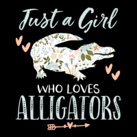 Just A Girl Who Loves Alligators Cute Floral Gator Women Camo Snapback | Artistshot