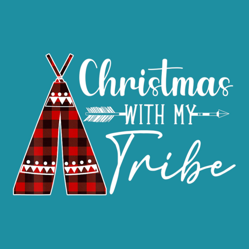 Christmas With My Tribe Buffalo Plaid Matching Family Flat Bill Snapback Cap by cm-arts | Artistshot