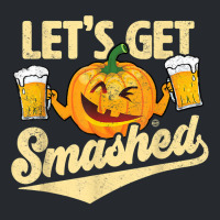 Lets Get Smashed Funny Pumpkin Beer Halloween T Shirt Flat Bill Snapback Cap | Artistshot