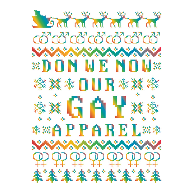 Don We Now Our Gay Apparel Lgbt Ugly Christmas Sweater   Hol Take Out Paper Bag - 14 X 10 X 15 1/2 | Artistshot