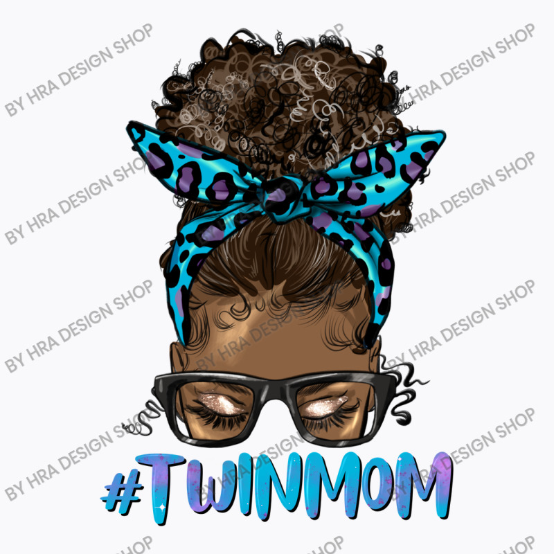 Afro Messy Bun Twin Mom T-shirt | Artistshot