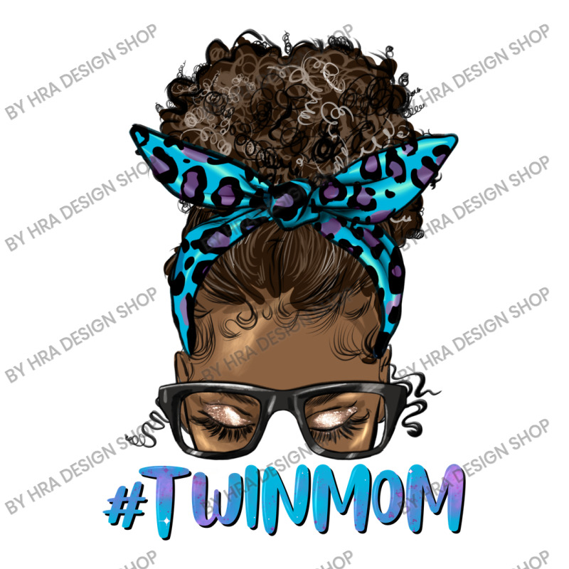 Afro Messy Bun Twin Mom Crewneck Sweatshirt | Artistshot