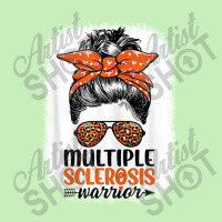 Womens Ms Warrior Messy Bun Leopard Multiple Sclerosis Awareness Urban Heavy T-shirt | Artistshot