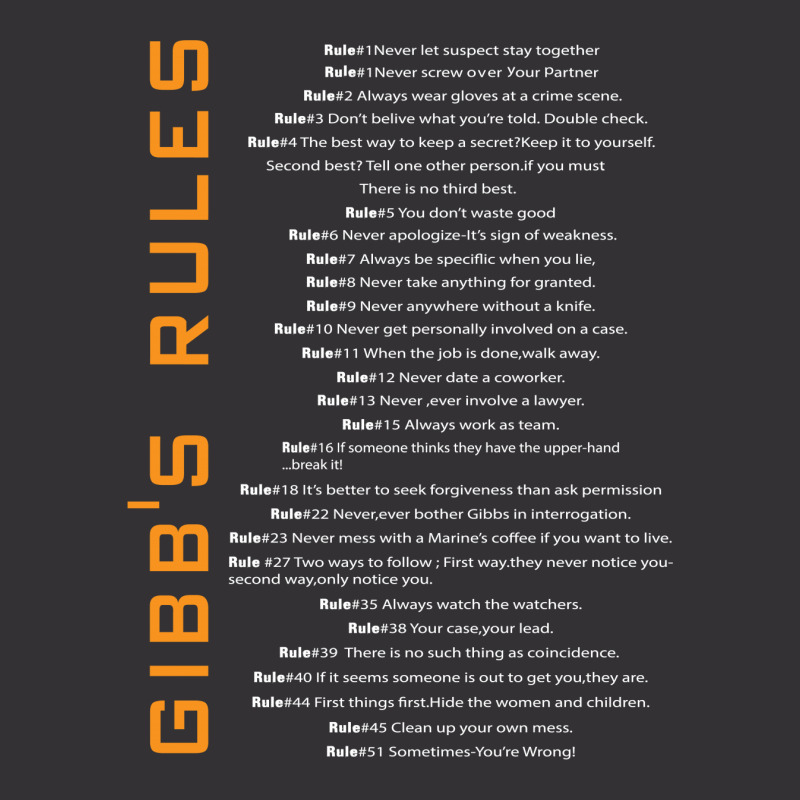 Gibbs's Rules Vintage Hoodie | Artistshot