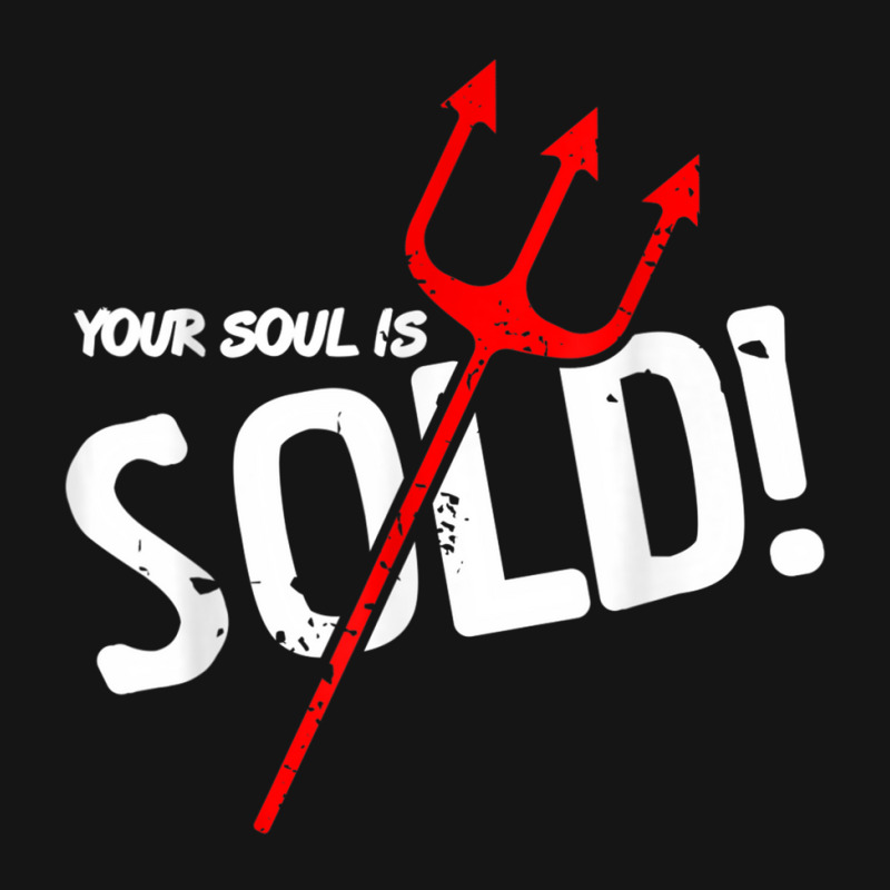 Your Soul Is Sold Funny Demon Halloween Trident Present T Shirt Mesh Cap | Artistshot