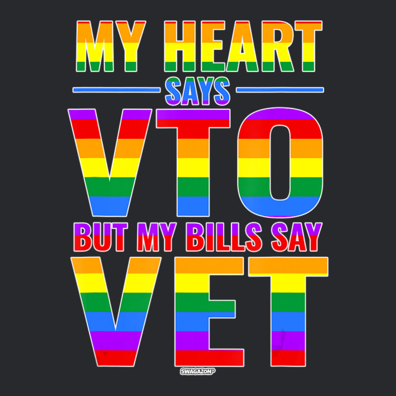 My Heart Says Vto But My Bills Say Vet Lgbtq Swagazon Pride Trucker Cap by Mata Gibson | Artistshot