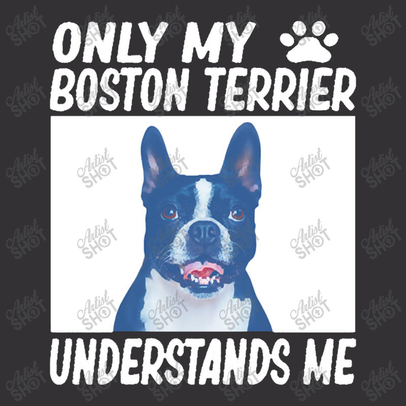 Only My Boston Terrier Understands Me Vintage Hoodie And Short Set | Artistshot