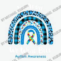 In April We Wear Blue Rainbow Puzzle Autism Awareness Urban Heavy T-shirt | Artistshot