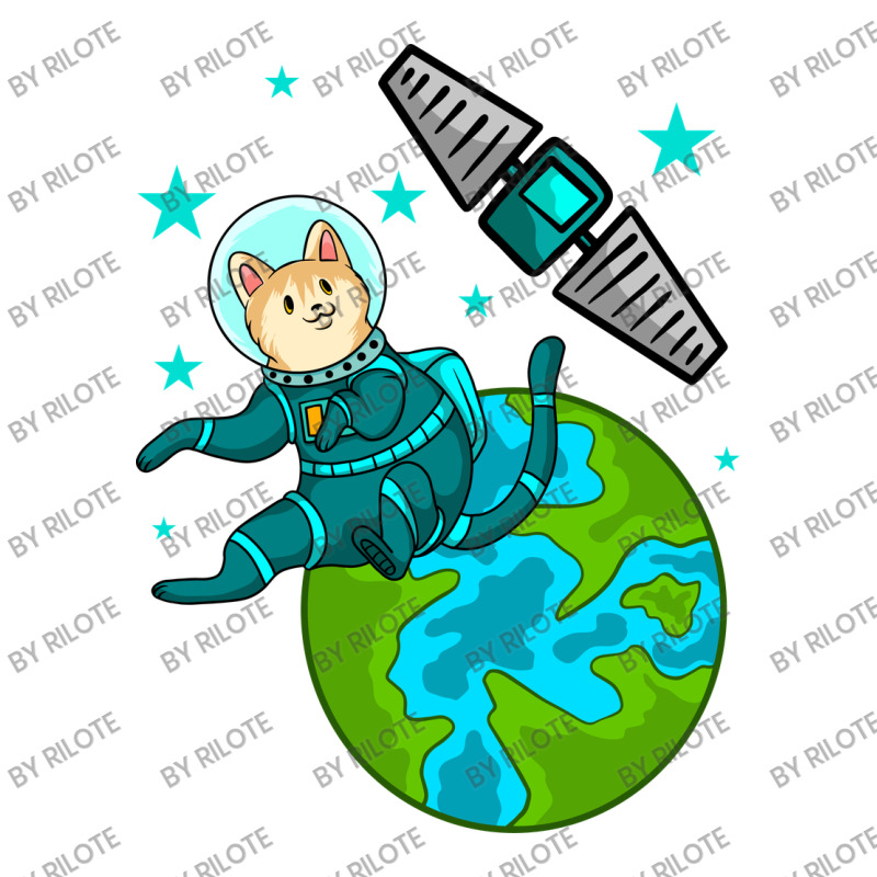 Cartoon Orange Cat Astronaut Flying In The Space Maternity Scoop Neck T-shirt by rilote | Artistshot