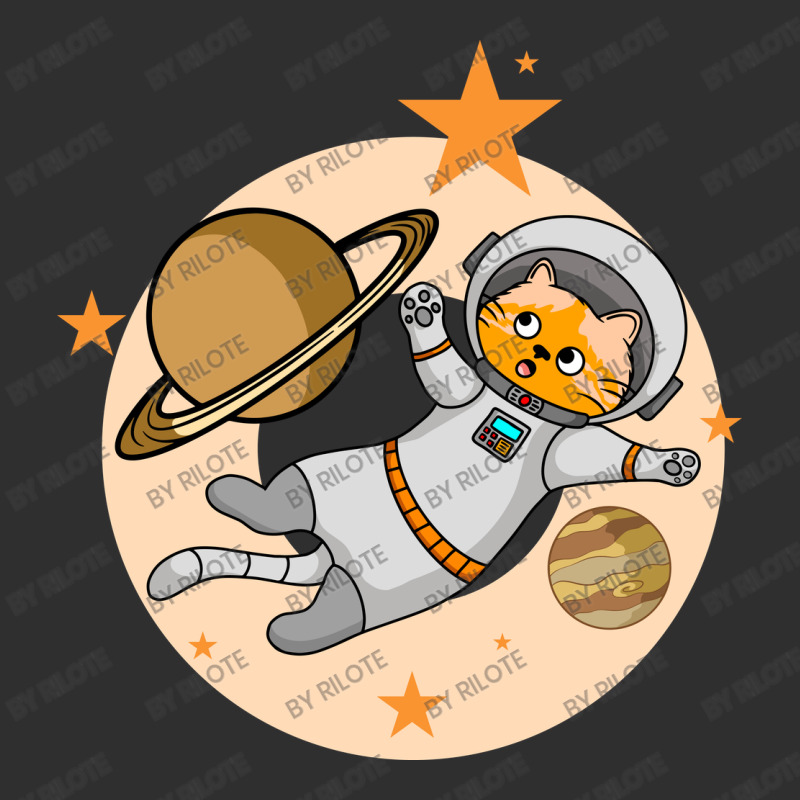 Astronaut Cat Flying In Space Amazed To See Planet Round Leatherette Patch | Artistshot