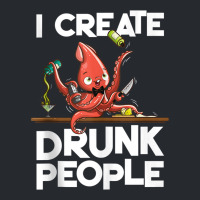 I Create Drunk People Funny Octopus Mixology Bartender Staff Tank Top Flat Bill Snapback Cap | Artistshot