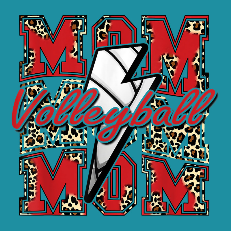 Volleyball Mom Volleyball Lightning Bolt Leopard Red T Shirt Flat Bill Snapback Cap by cm-arts | Artistshot