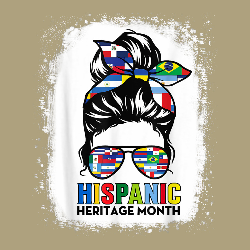 National Hispanic Heritage Month Latin Flags Messy Bun T Shirt Flat Bill Snapback Cap by cm-arts | Artistshot