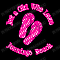 Just A Girl Who Loves Jennings Beach Polka Dot Flip Flops T Shirt Baby Tee | Artistshot