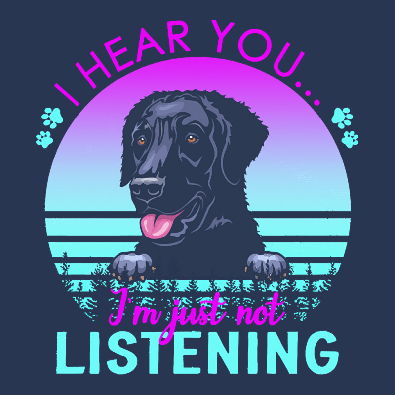 Curly Coated Retriever T  Shirt I Hear You I'm Just Not Listening Curl Men Denim Jacket | Artistshot