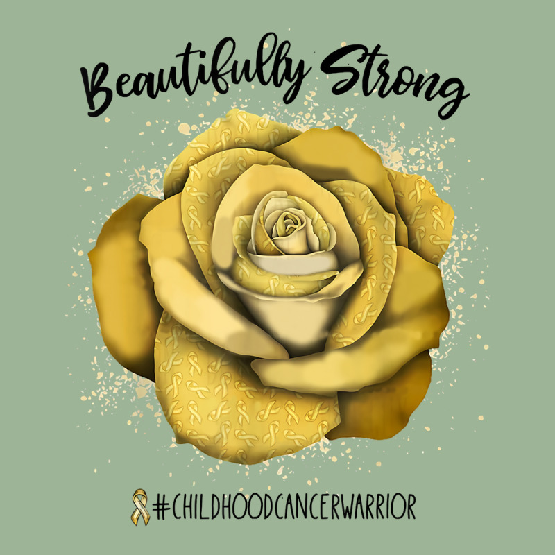 Beautifully Strong Childhood Cancer Warrior Rose T Shirt Urban Heavy T-shirt | Artistshot