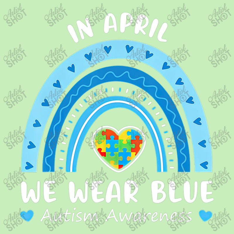 Puzzle Rainbow In April We Wear Blue Autism Awareness Month Urban Heavy T-shirt by LeiThompson | Artistshot