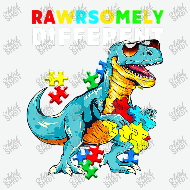 Rawrsomely Different Dinosaur Dino Autism Awareness Urban Heavy T-shirt by LeiThompson | Artistshot