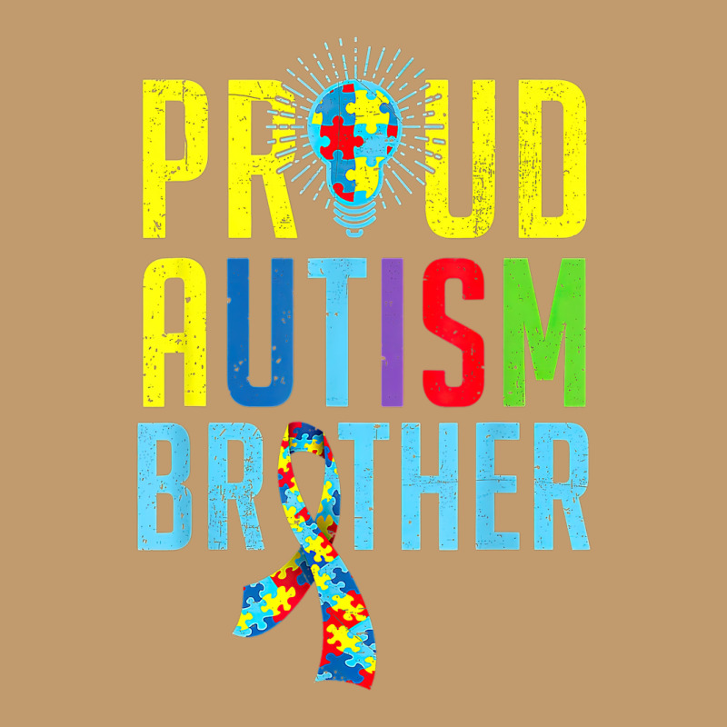 Proud Autism Brother Sibling Autism Awareness Urban Heavy T-shirt | Artistshot